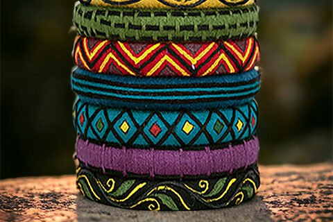 Taashan crafts Handmade bangles Design Cotton Thread bangle