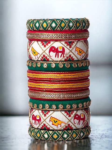 Taashan crafts Handmade bangles Design Cotton Thread bangle