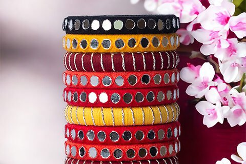 Taashan crafts Handmade bangles Design Cotton Thread bangle