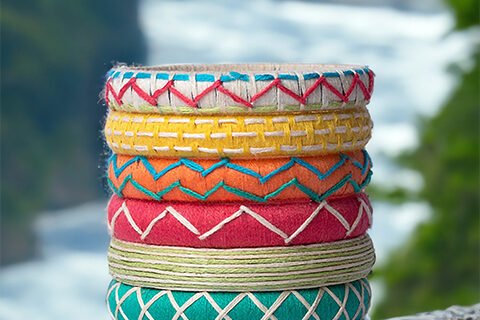Taashan crafts Handmade bangles Design Cotton Thread bangle