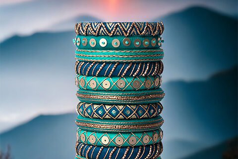 Taashan crafts Handmade bangles Design Cotton Thread bangle