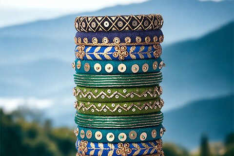 Taashan crafts Handmade bangles Design Cotton Thread bangle