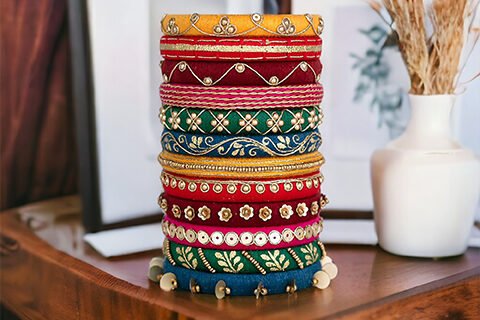 Taashan crafts Handmade bangles Design Cotton Thread bangle