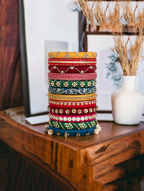 Taashan crafts Handmade bangles Design Cotton Thread bangle