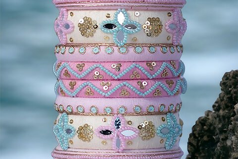 Taashan crafts Handmade bangles Design Cotton Thread bangle