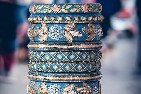 Taashan crafts Handmade bangles Design Cotton Thread bangle
