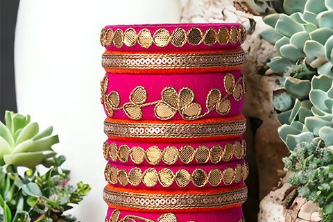 Taashan crafts Handmade bangles Design Cotton Thread bangle